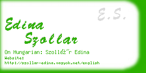 edina szollar business card